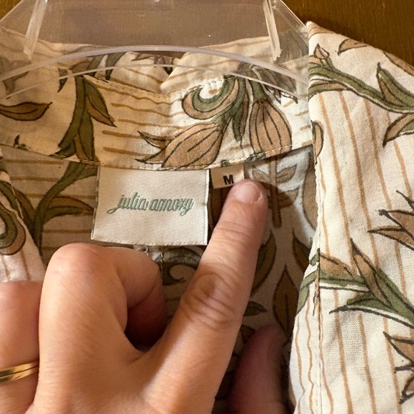 Julia Amory Striped Floral Maxi Shirt Dress - Picture 2 of 8